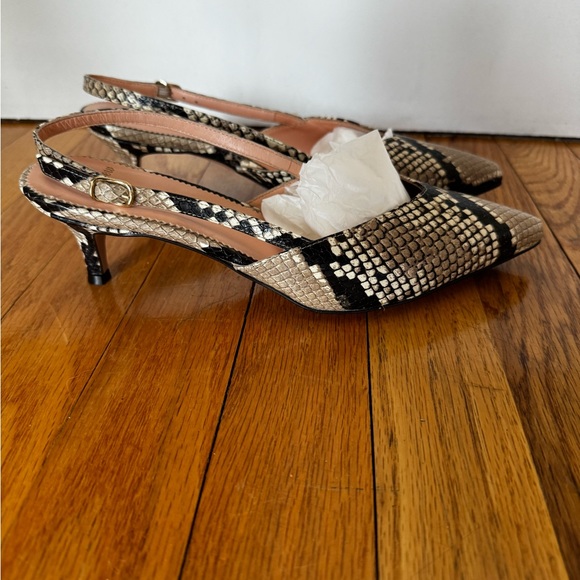 J. Crew Sophia slingback pumps in snake-embossed leather - Picture 3 of 5